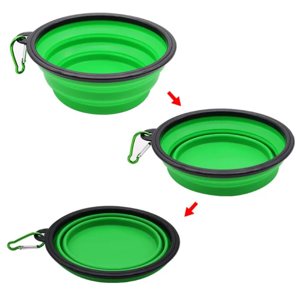 Gamelle de voyage pliable pratique pour animaux de compagnie