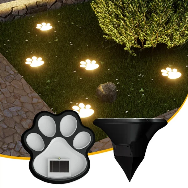 Empreintes d'animal lumineuses à rechargement solaire