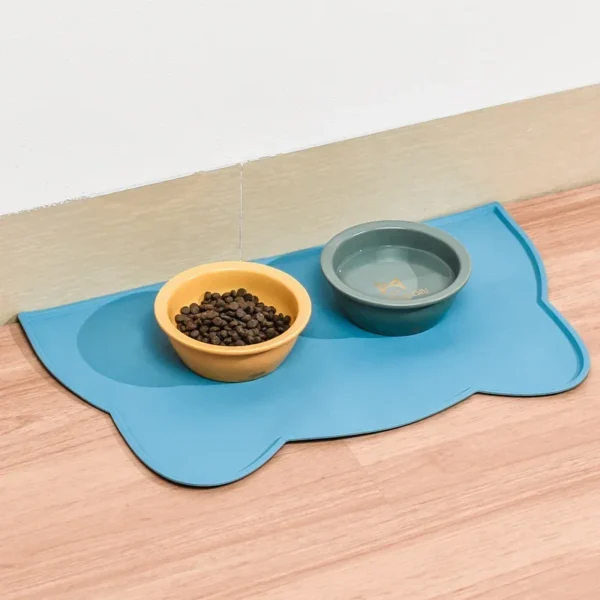 Tapis mignon antidérapant de nourriture pour chien et chat