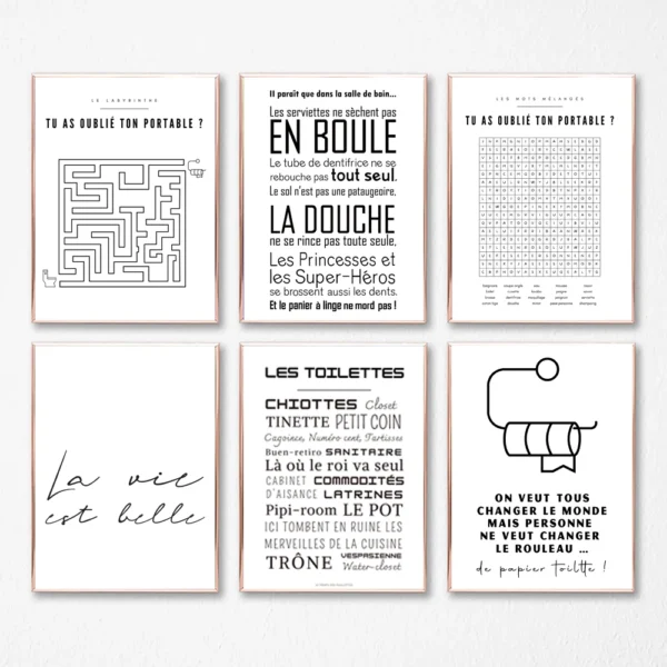 Affiches de citations murales – Minimaliste et mignon