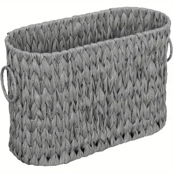 Panier de rangement en osier pour rouleaux de papier toilette