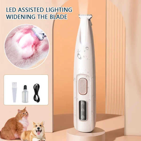Tondeuse pour animaux avec lumière intégrée