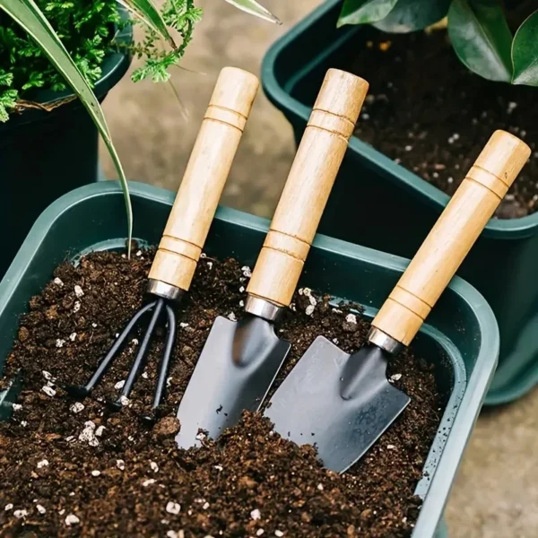 Set de 3 petits outils de jardinage en alliage d’aluminium