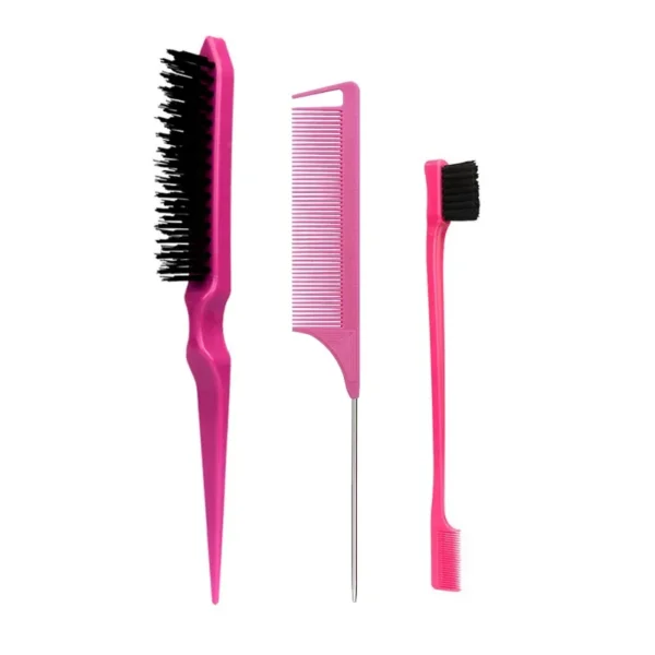 Set de 3 peignes de différentes formes pour cheveux