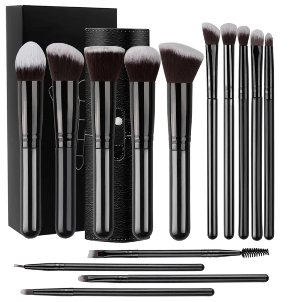 Set de 14 pinceaux professionnels de maquillage