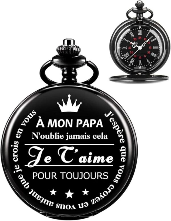 Montre à gousset gravée, un cadeau touchant et symbolique