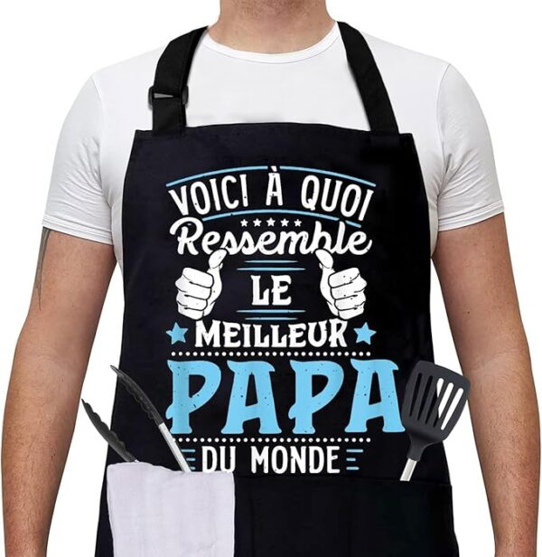 Tablier de cuisine imperméable pour les papas cuistots