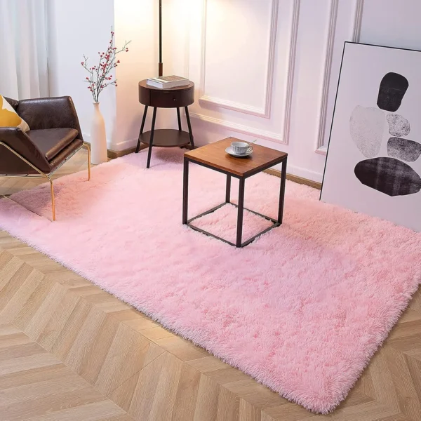 Grand tapis en peluche ultra doux