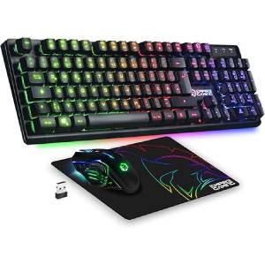 Empire Gaming - Clavier + souris sans fil RGB